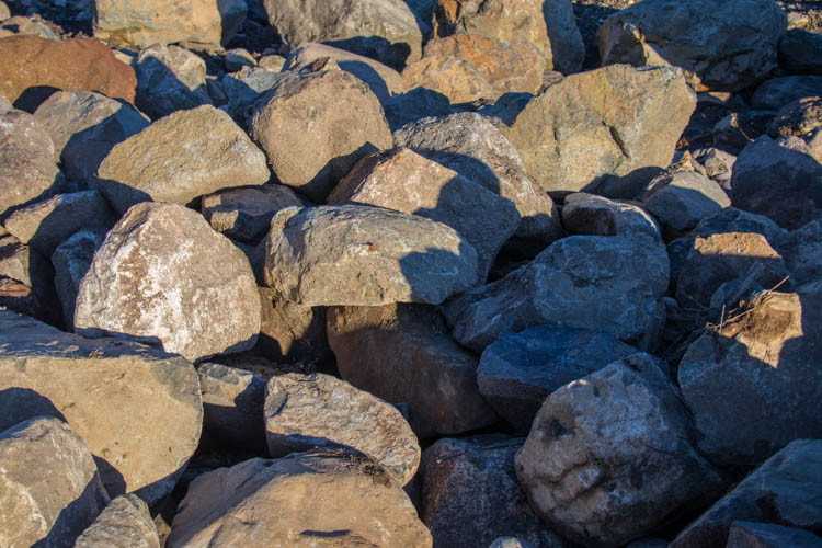 Assorted landscape boulders
