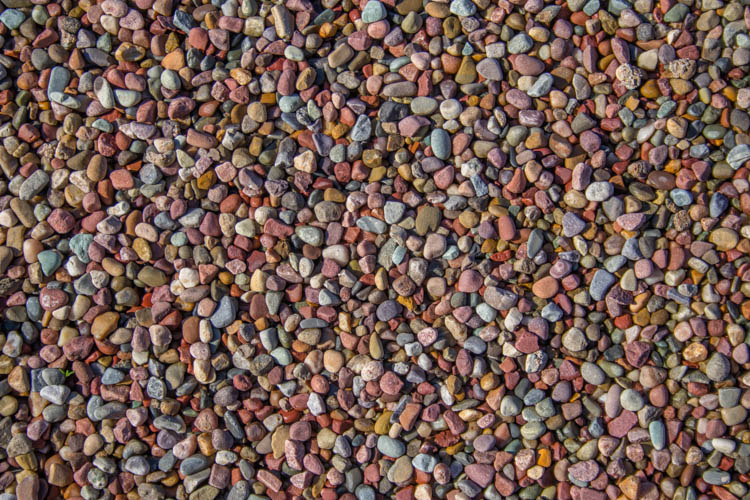 Rainbow Rock pea gravel ⅜” clean