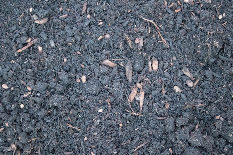 50/50 mix of Cedar Grove compost and medium bark. High in nutrients, nearly black in color.